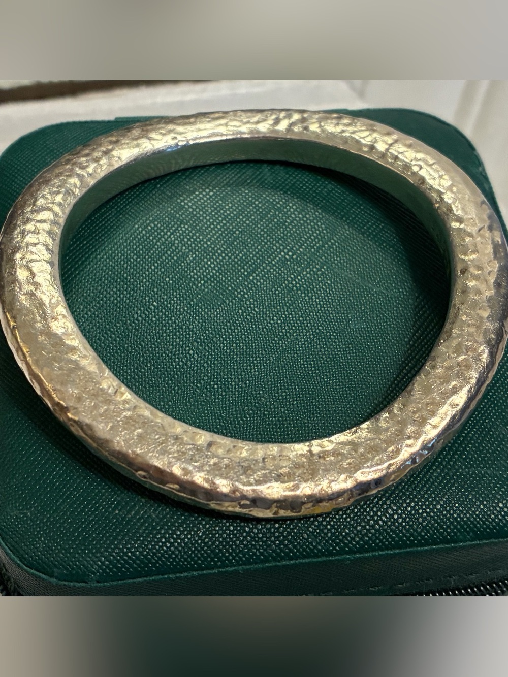Simon Sebbag Hammered Sterling Silver Bangle Bracelet